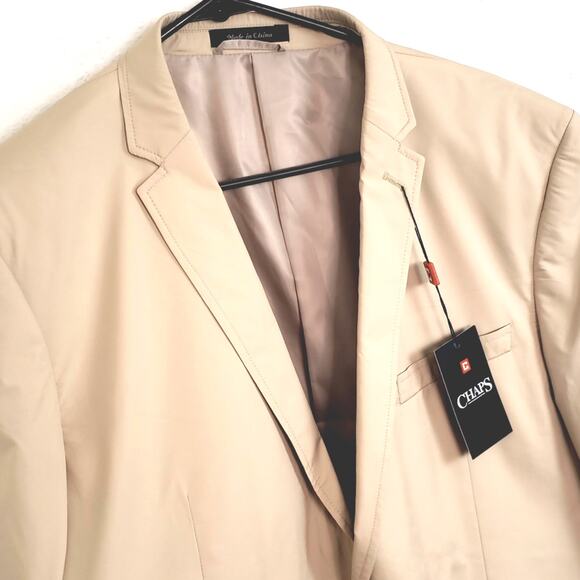 Chaps Men’s Sport Coat Tan Jacket Size 44 Regular - Picture 5 of 9
